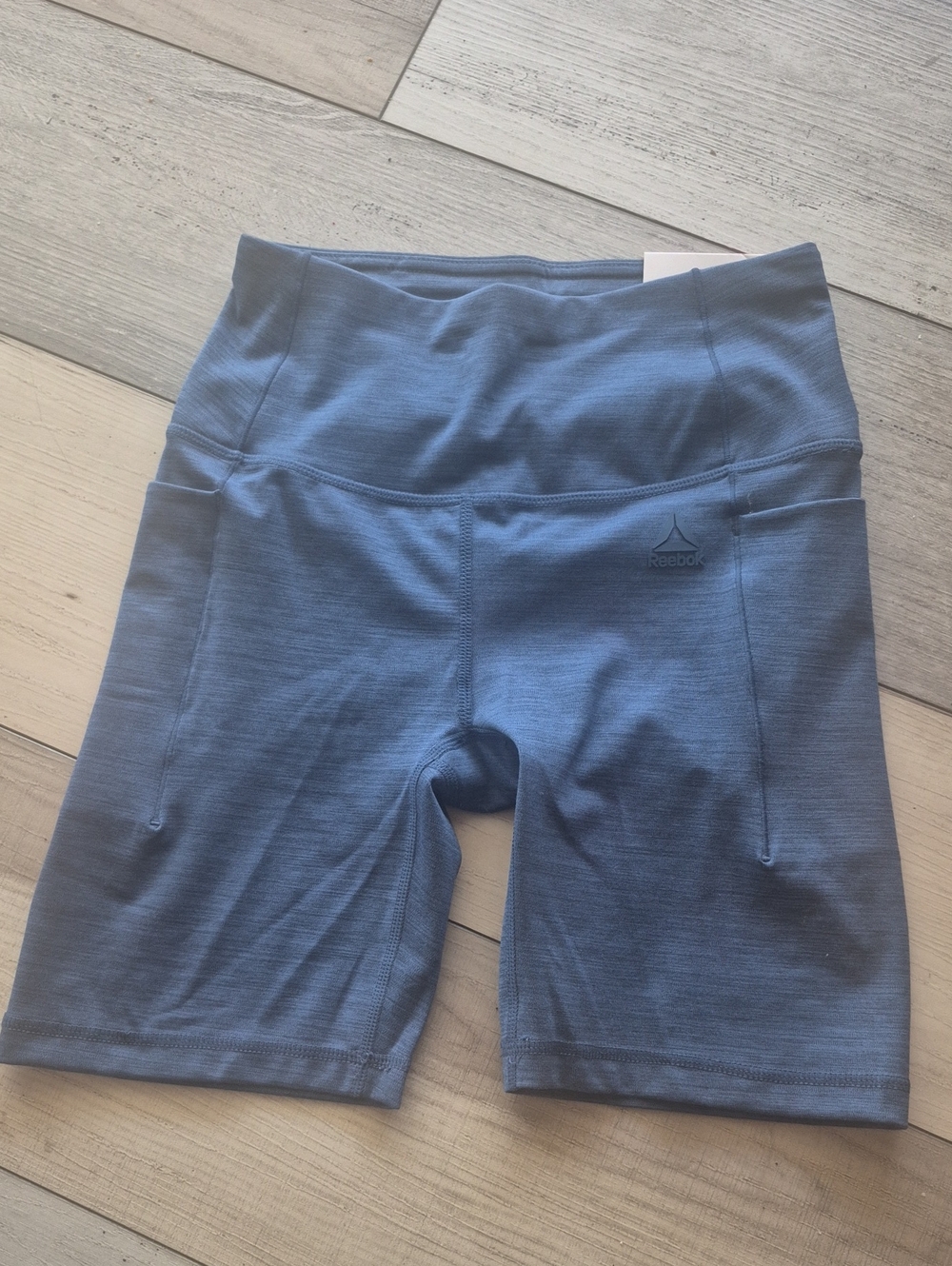 Reebok Women's Slate Blue High-Rise Bike Shorts New XL